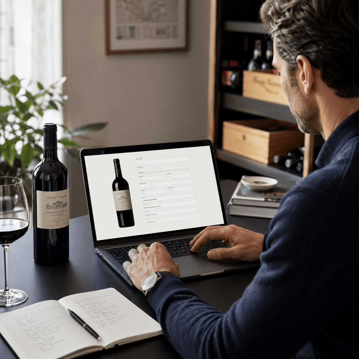 Submit intake form with wine details